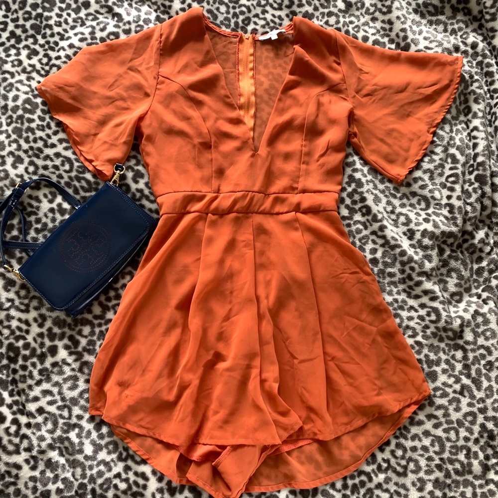 Orange Rumper-dress